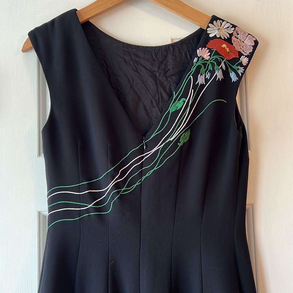 Vintage Maggy London Floral Accent Midi Dress - Picture 5 of 8